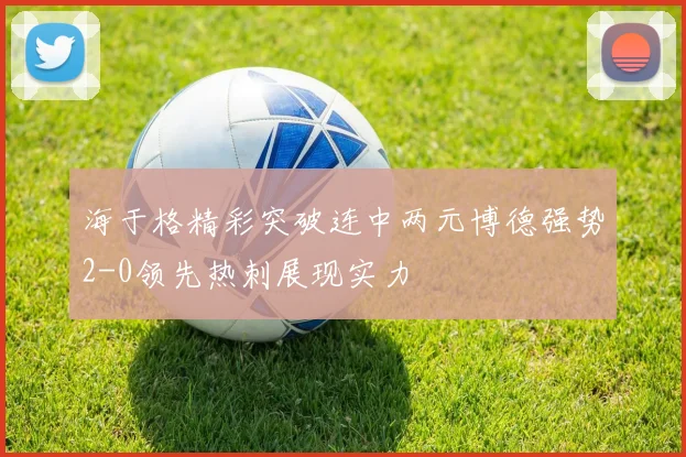 海于格精彩突破连中两元博德强势2-0领先热刺展现实力